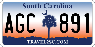 SC license plate AGC891