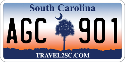 SC license plate AGC901
