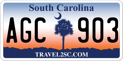 SC license plate AGC903