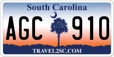 SC license plate AGC910