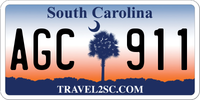 SC license plate AGC911