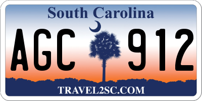 SC license plate AGC912