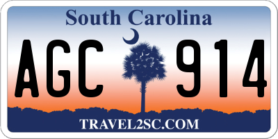 SC license plate AGC914