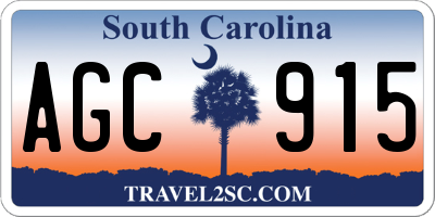 SC license plate AGC915