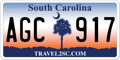 SC license plate AGC917
