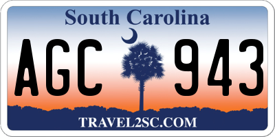 SC license plate AGC943