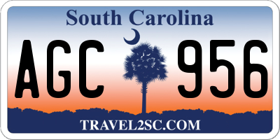 SC license plate AGC956