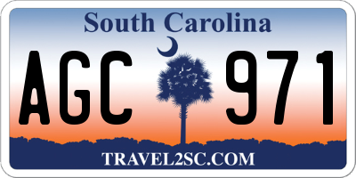SC license plate AGC971