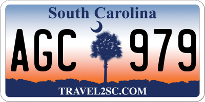 SC license plate AGC979
