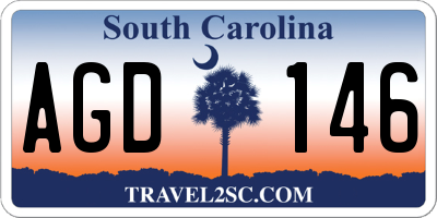 SC license plate AGD146