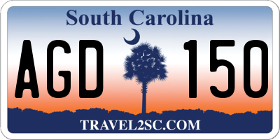 SC license plate AGD150