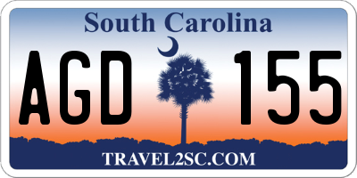 SC license plate AGD155