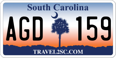 SC license plate AGD159