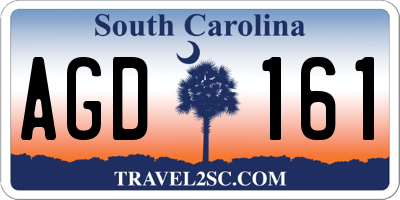 SC license plate AGD161
