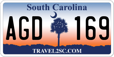 SC license plate AGD169