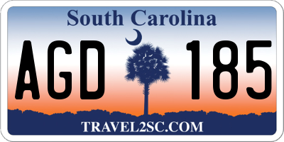 SC license plate AGD185