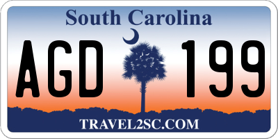 SC license plate AGD199
