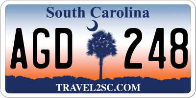 SC license plate AGD248