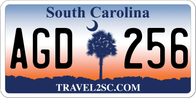 SC license plate AGD256