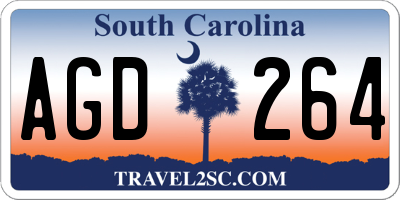 SC license plate AGD264