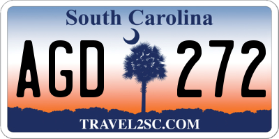 SC license plate AGD272