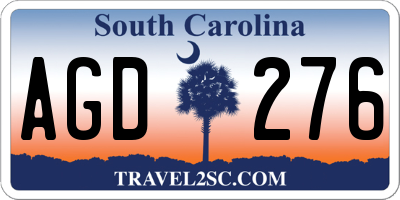 SC license plate AGD276
