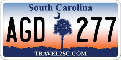 SC license plate AGD277