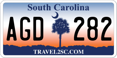SC license plate AGD282