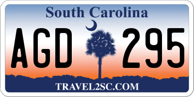 SC license plate AGD295