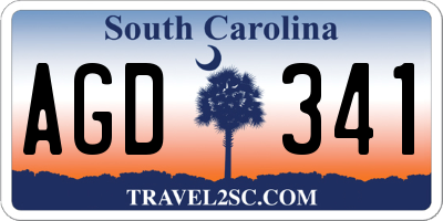 SC license plate AGD341