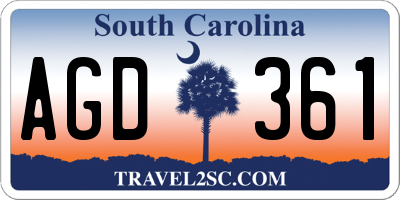 SC license plate AGD361