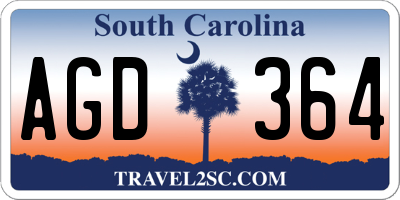 SC license plate AGD364