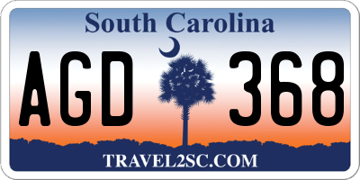 SC license plate AGD368