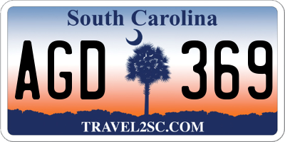 SC license plate AGD369