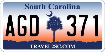 SC license plate AGD371