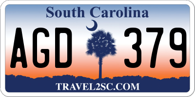 SC license plate AGD379