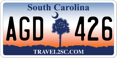 SC license plate AGD426