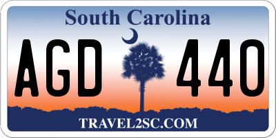 SC license plate AGD440