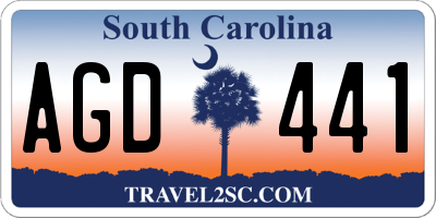 SC license plate AGD441
