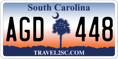 SC license plate AGD448