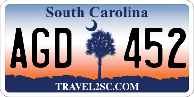 SC license plate AGD452