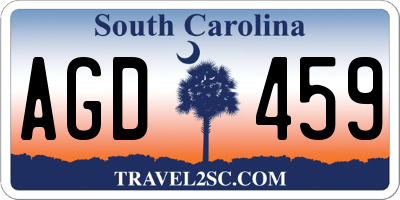 SC license plate AGD459
