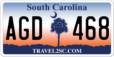 SC license plate AGD468