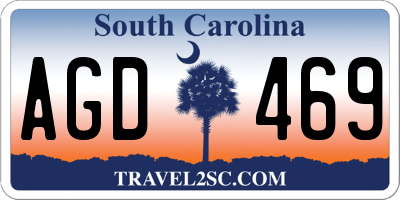 SC license plate AGD469