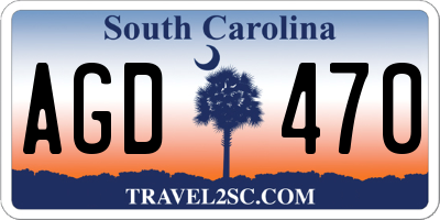 SC license plate AGD470