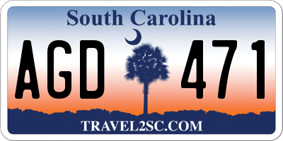 SC license plate AGD471