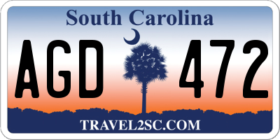 SC license plate AGD472