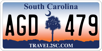 SC license plate AGD479