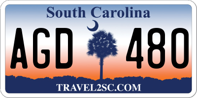 SC license plate AGD480