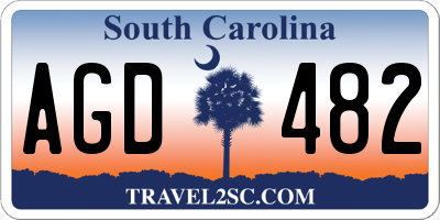 SC license plate AGD482